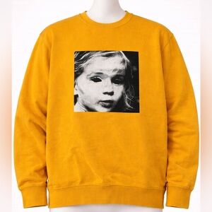 Mustard Yellow Graphic Sweater for Men